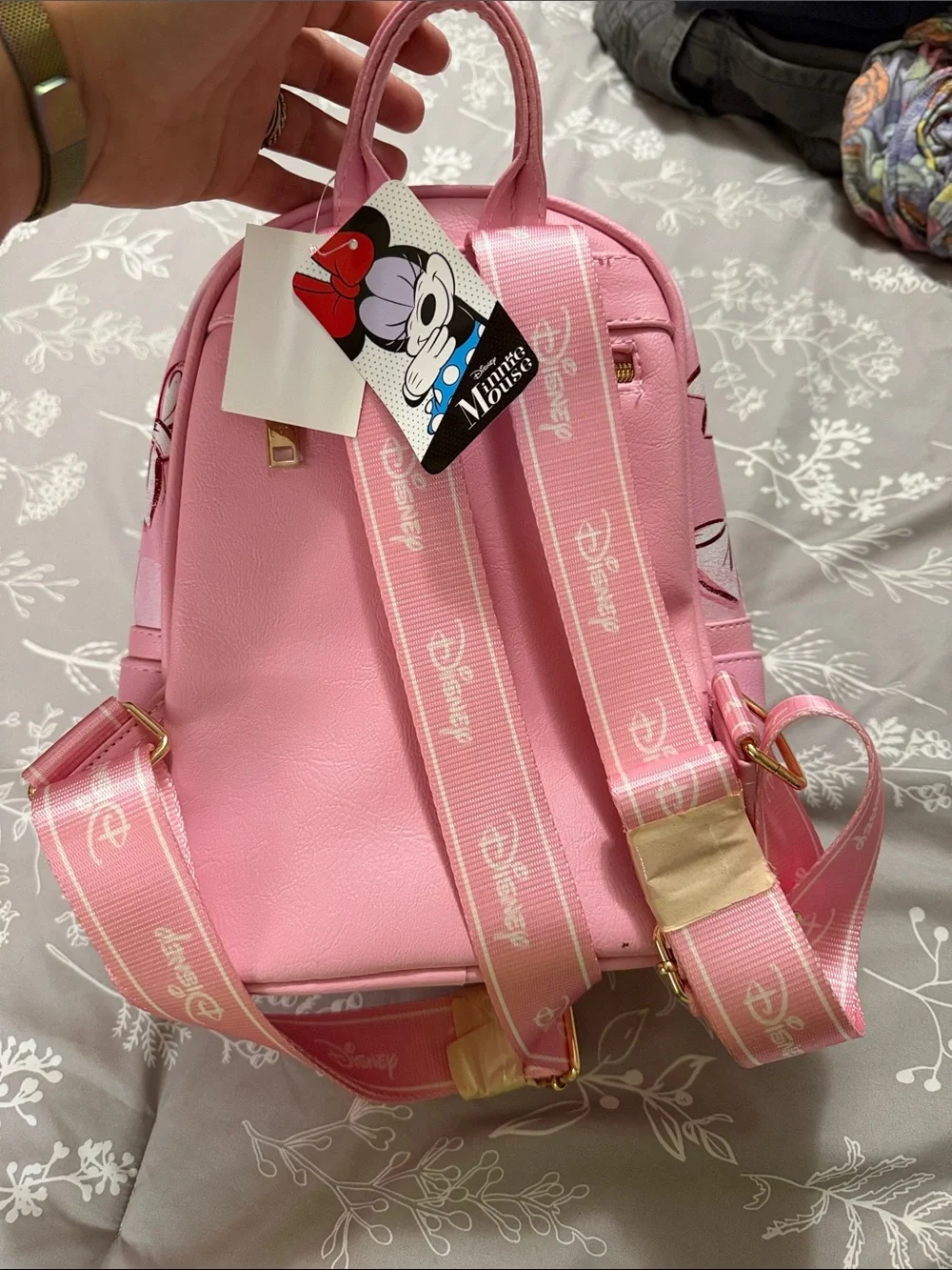 Disney Pink Minnie Mouse Kids Backpack with Bow Detail